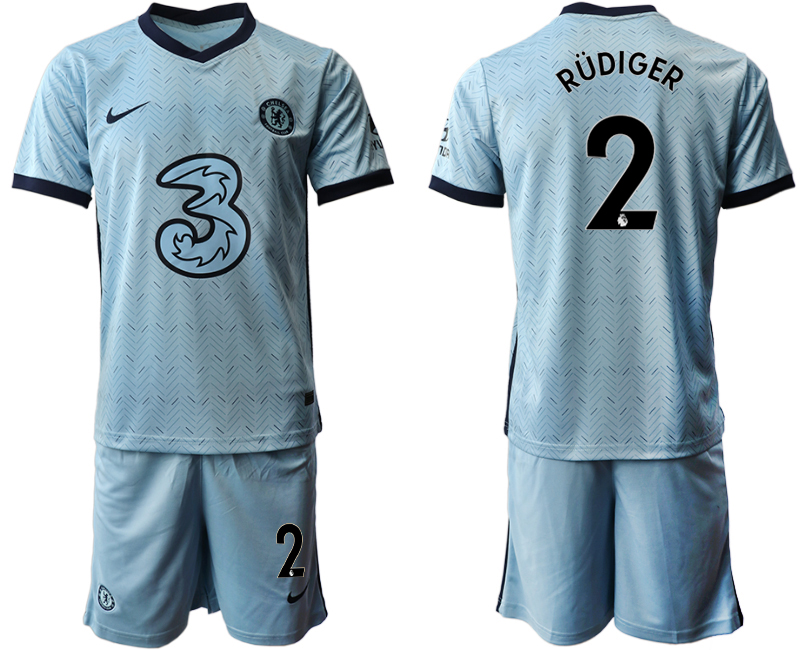 Men 2020-2021 club Chelsea away Light blue #2 Soccer Jerseys